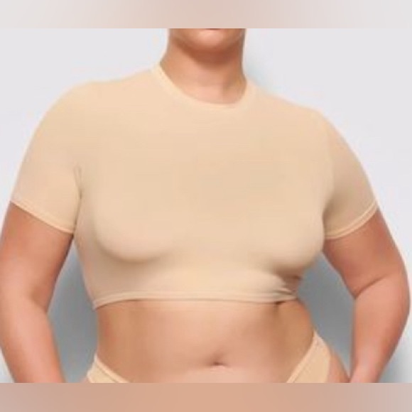 SKIMS Cropped T-Shirt 2X Fit Everyone, Ultra sand, AP-TSH-0656 - Picture 1 of 11
